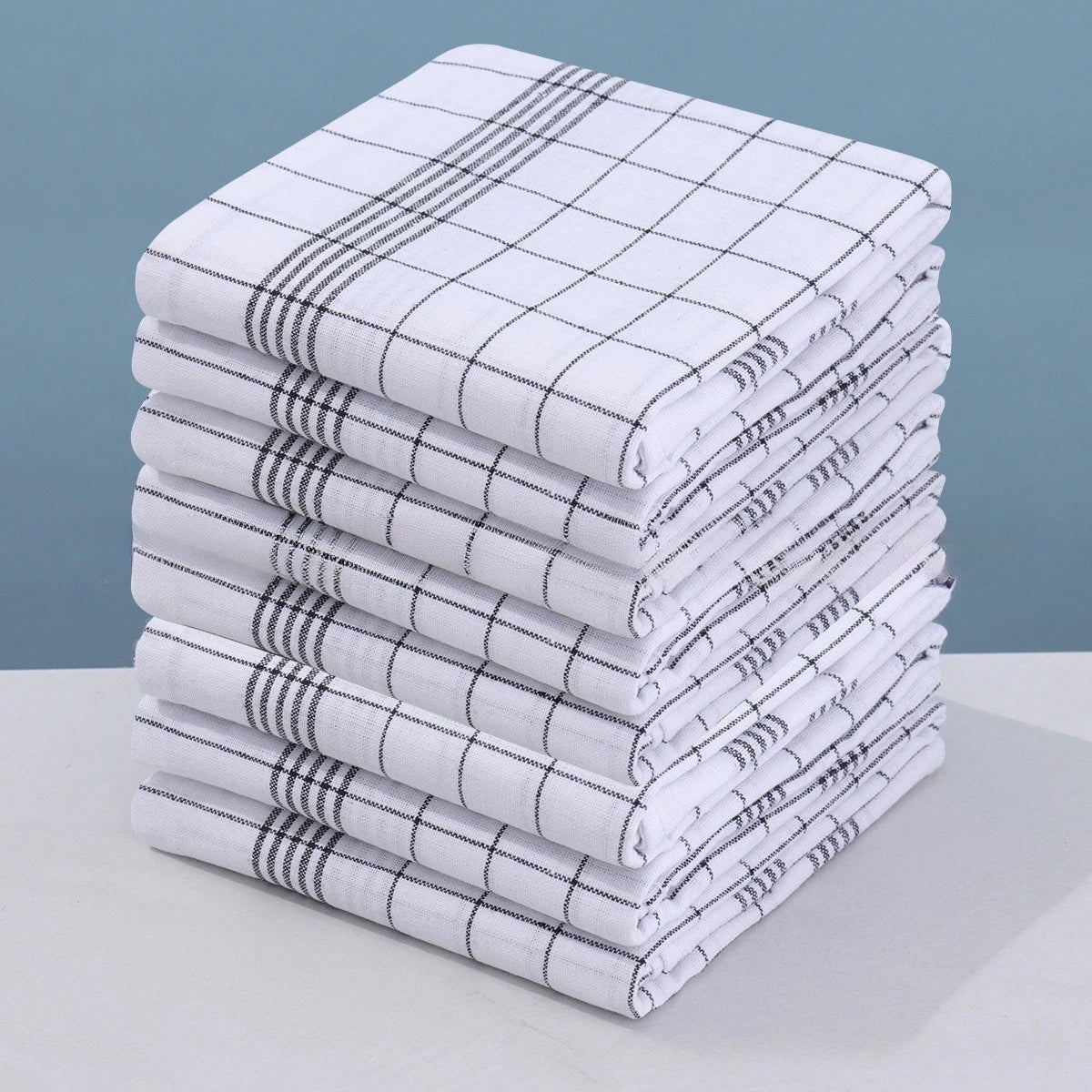 Serviettes de cuisine à carreaux en coton - Lot de 1, 3, 5 ou 10 pièces