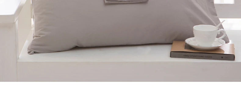 Taie d’oreiller unie en pur coton