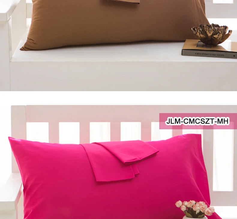 Housse d’oreiller en coton pour literie confortable