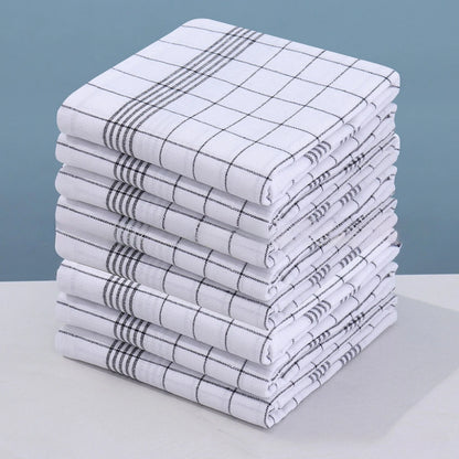 Serviettes de cuisine à carreaux en coton - Lot de 1, 3, 5 ou 10 pièces
