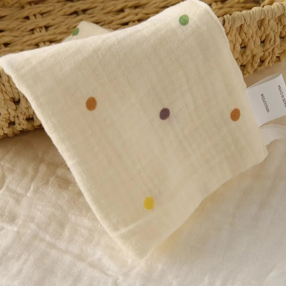 Gant de toilette bébé en gaze de coton douce et absorbante