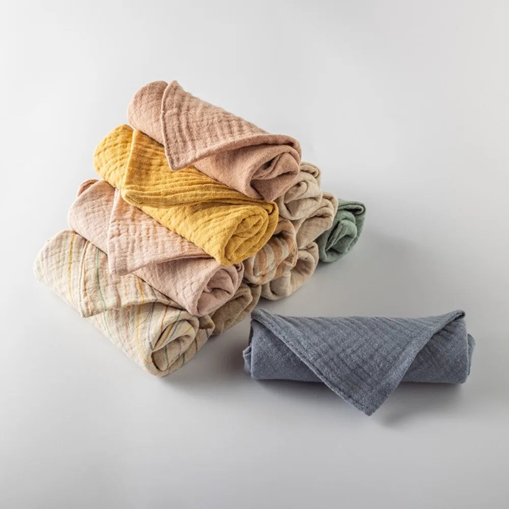 Gant de toilette bébé en gaze de coton douce et absorbante