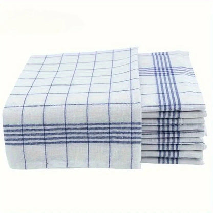 Serviettes de cuisine à carreaux en coton - Lot de 1, 3, 5 ou 10 pièces