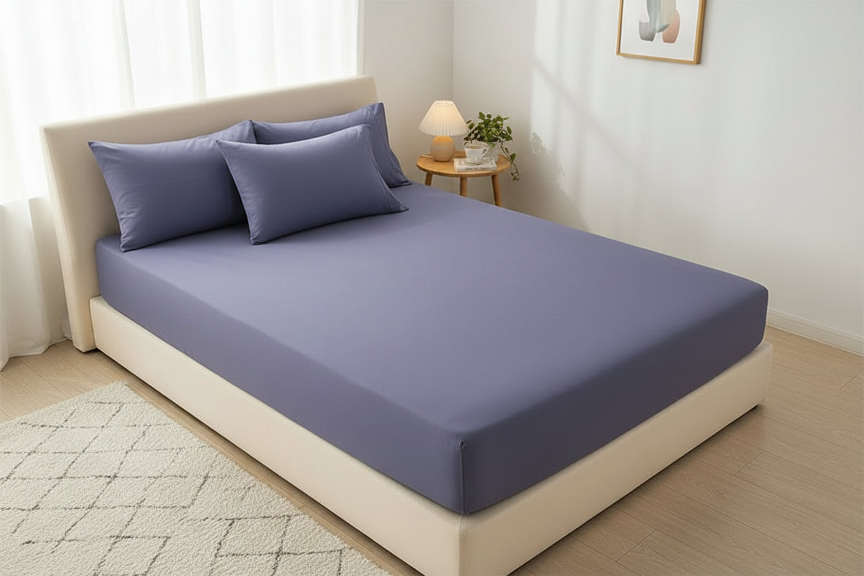 Drap-housse 100 % coton doux et respirant avec élastiques