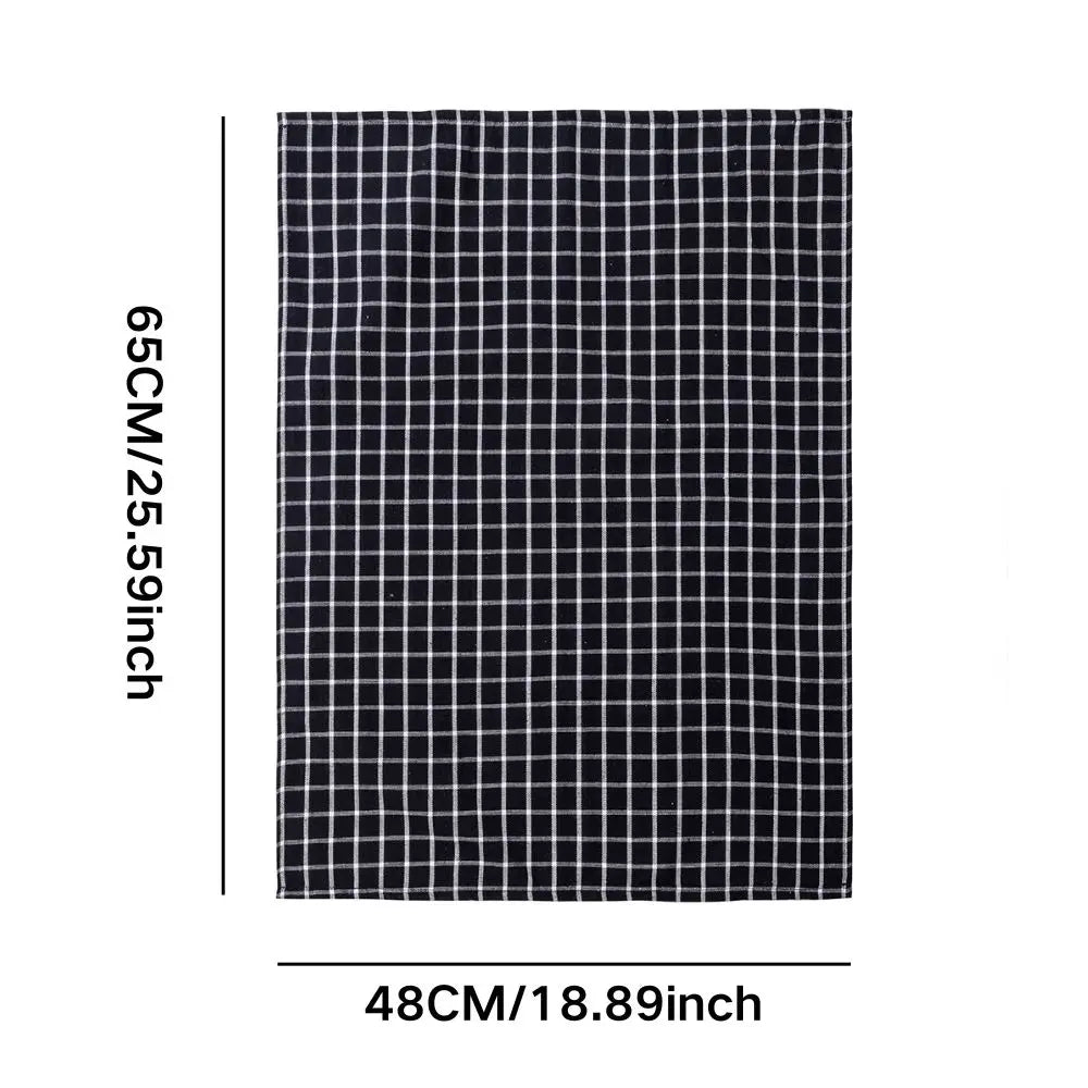 Torchon de cuisine absorbant noir à carreaux