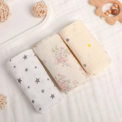 Gant de toilette bébé en gaze de coton douce et absorbante