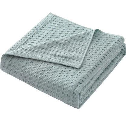 Couverture gaufrée en pur coton douce et légère