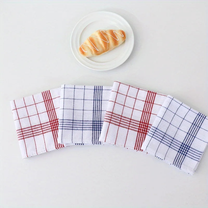 Torchon de cuisine à carreaux en coton doux et absorbant