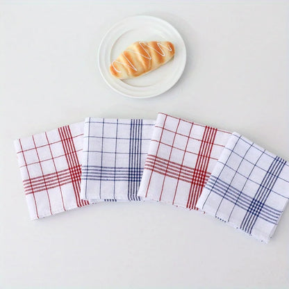 Torchon de cuisine à carreaux en coton doux et absorbant