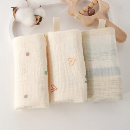 Gant de toilette bébé en gaze de coton douce et absorbante