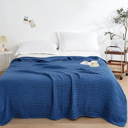 Couverture Mousseline Coton 6 Couches - Respirante et Douce pour Toutes Saisons
