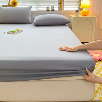 Drap-housse en coton doux Gris Clair - Tailles multiples