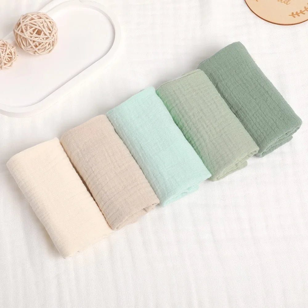 Gant de toilette bébé en gaze de coton douce et absorbante
