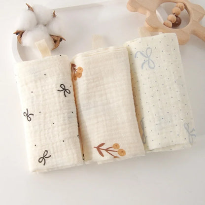 Gant de toilette bébé en gaze de coton