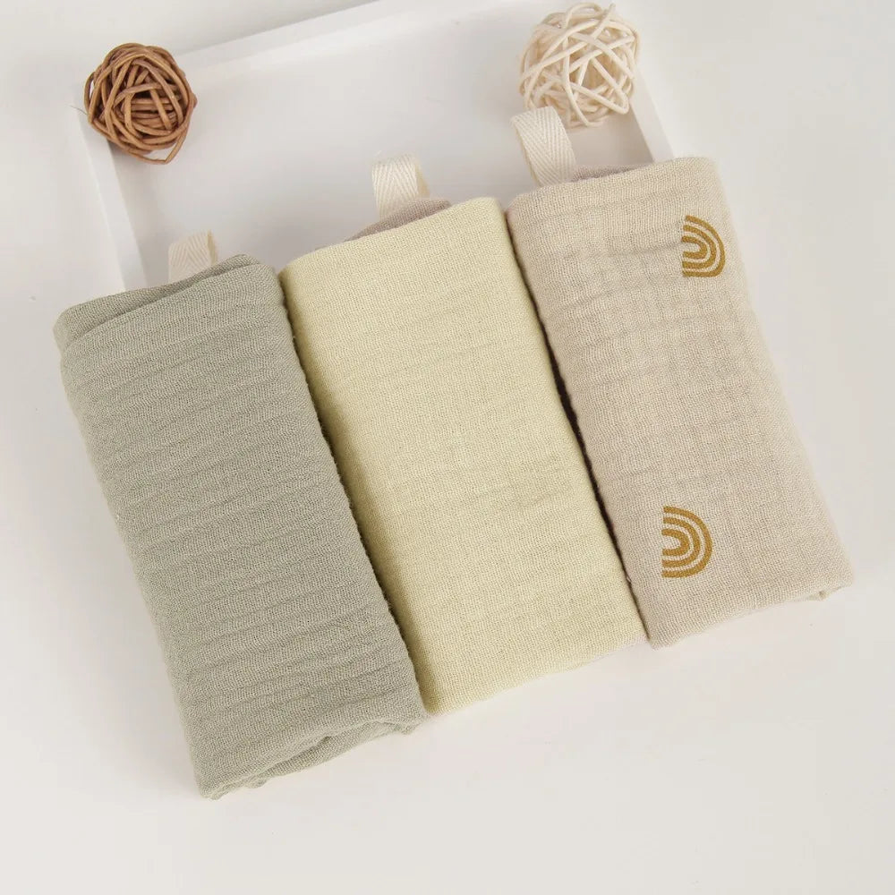 Gant de toilette bébé en gaze de coton