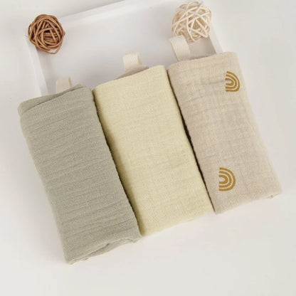 Gant de toilette bébé en gaze de coton