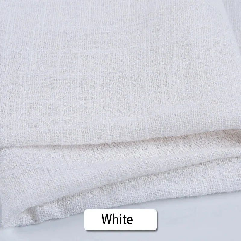 Serviettes Rustiques en Coton - 10 pièces - Blanc