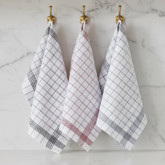 Torchon de cuisine à carreaux en coton doux et absorbant