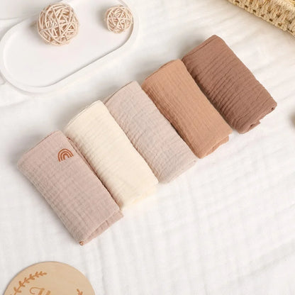 Gant de toilette bébé en gaze de coton douce et absorbante