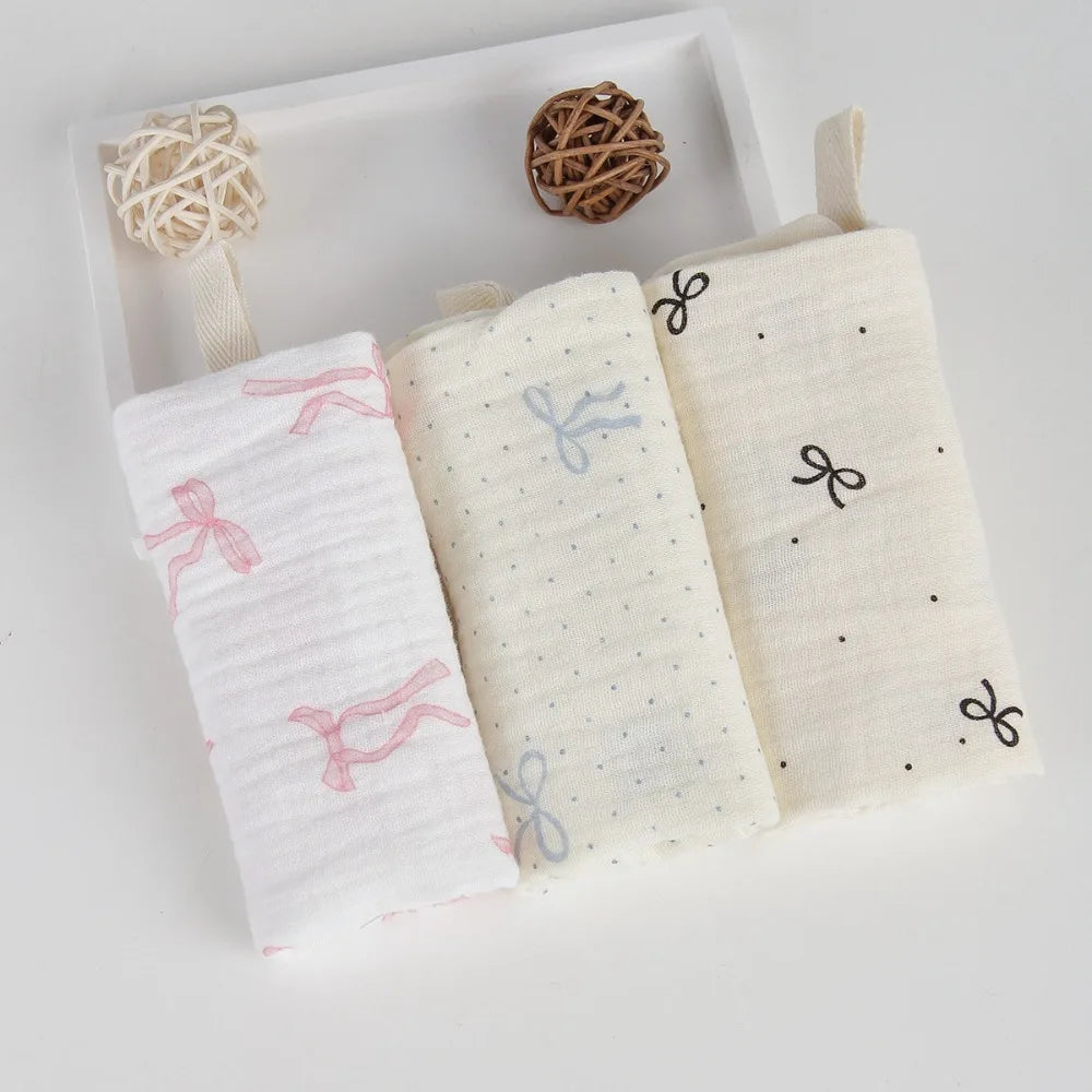 Gant de toilette bébé en gaze de coton douce et absorbante