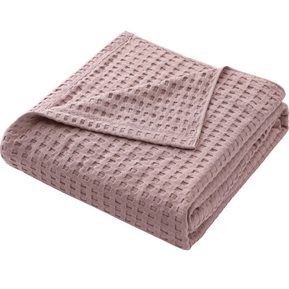 Couverture gaufrée en pur coton douce et légère
