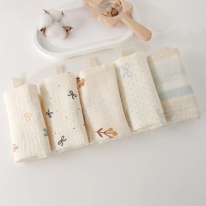 Gant de toilette bébé en gaze de coton douce et absorbante