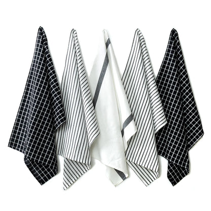 Torchon de cuisine absorbant noir à carreaux