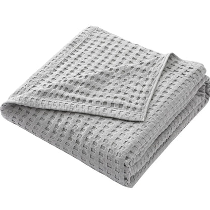 Couverture gaufrée en pur coton douce et légère