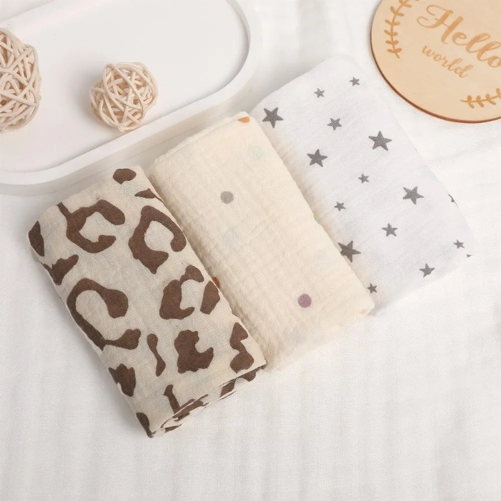 Gant de toilette bébé en gaze de coton