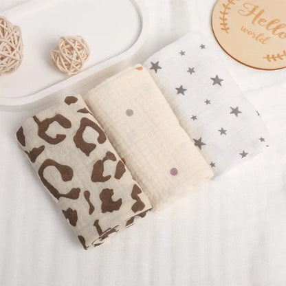 Gant de toilette bébé en gaze de coton