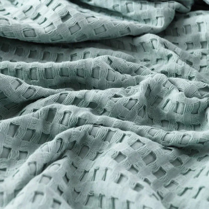 Couverture gaufrée en pur coton douce et légère