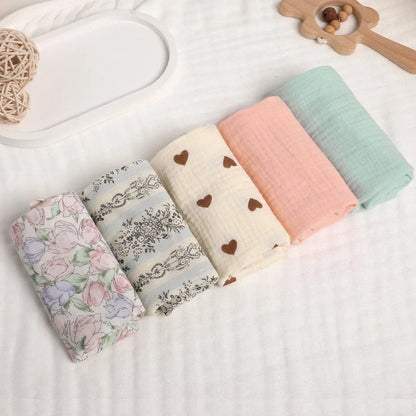Gant de toilette bébé en gaze de coton douce et absorbante