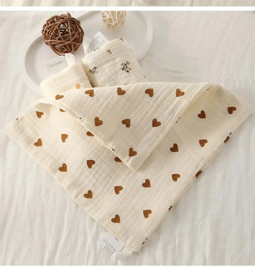 Gant de toilette bébé en gaze de coton douce et absorbante