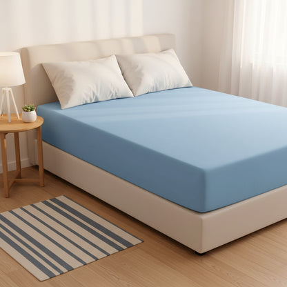 Drap-housse 100 % coton doux et respirant avec élastiques