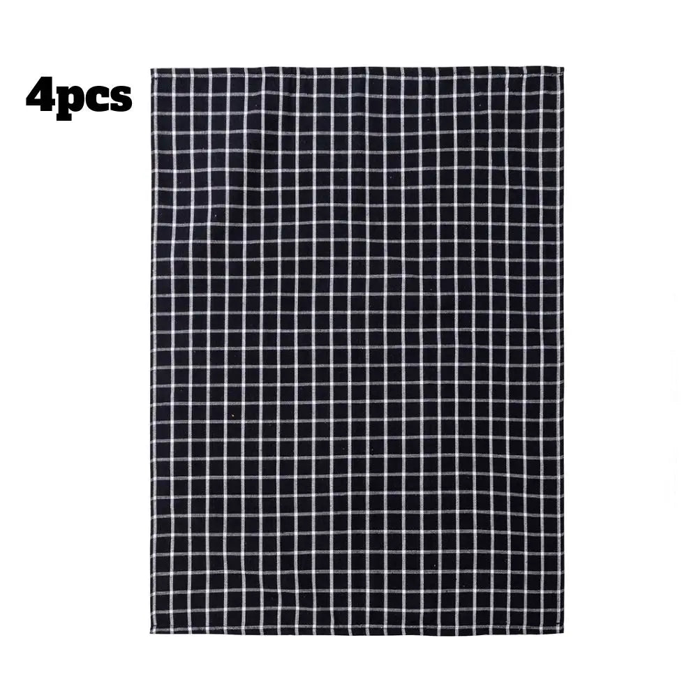 Torchon de cuisine absorbant noir et blanc