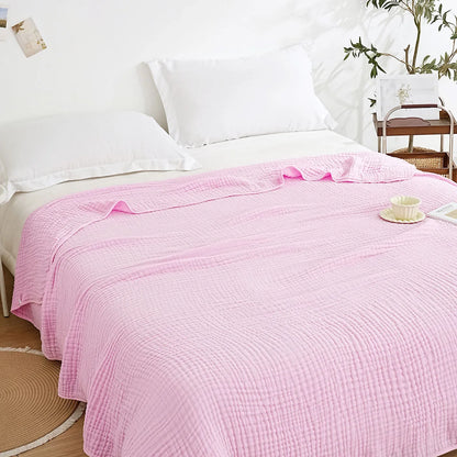Couverture Mousseline Coton 6 Couches - Respirante et Douce pour Toutes Saisons