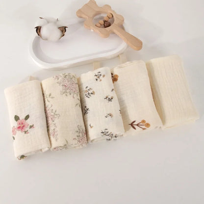 Gant de toilette bébé en gaze de coton douce et absorbante