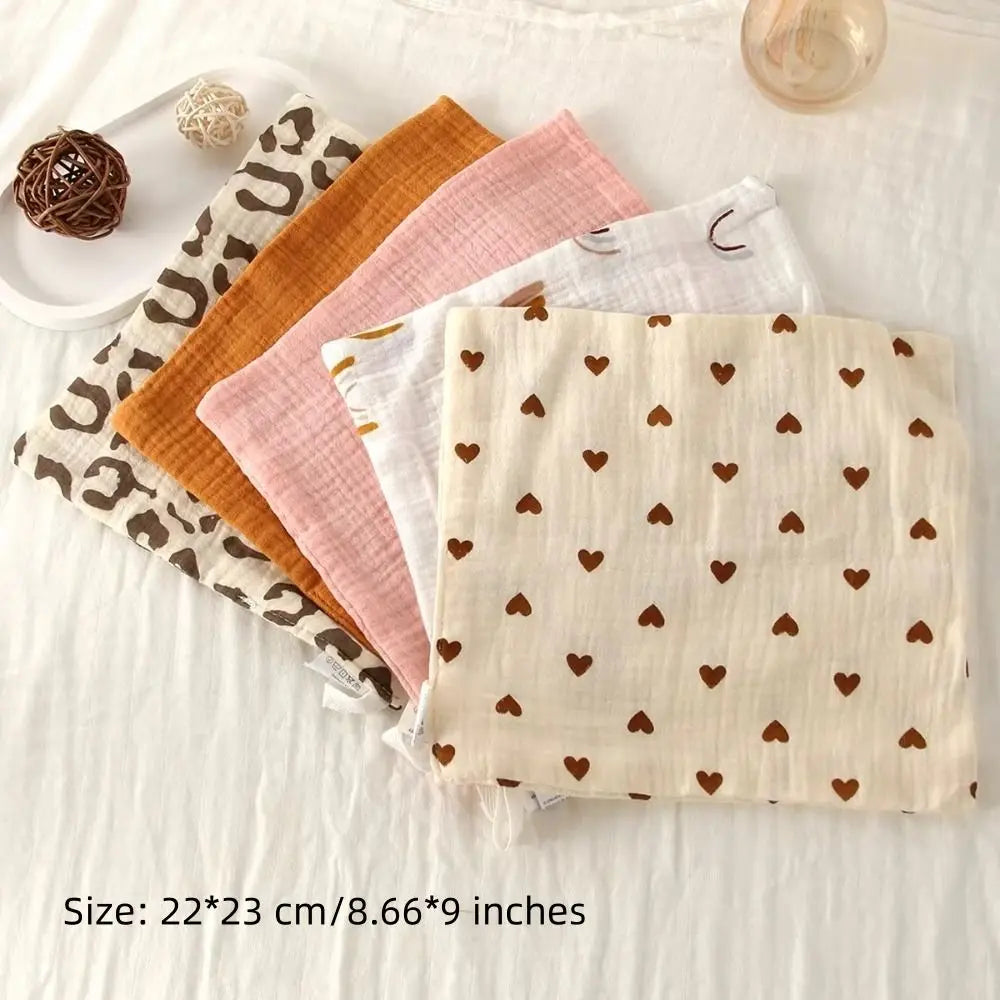 Gant de toilette bébé en gaze de coton douce et absorbante