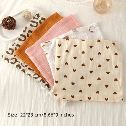 Gant de toilette bébé en gaze de coton douce et absorbante