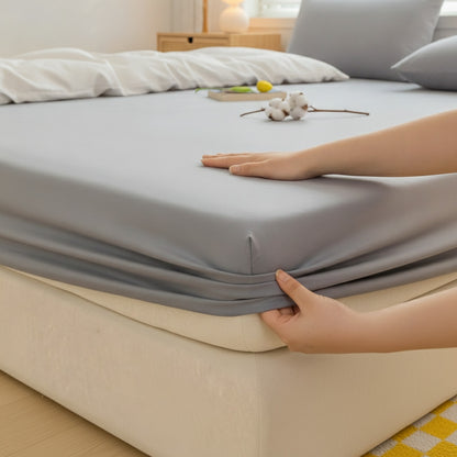 Drap-housse en coton doux Gris Clair - Tailles multiples