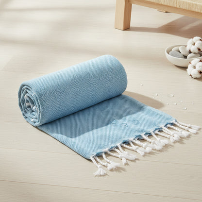 Serviette de plage turque en coton 90x180cm - Douce, absorbante et à séchage rapide