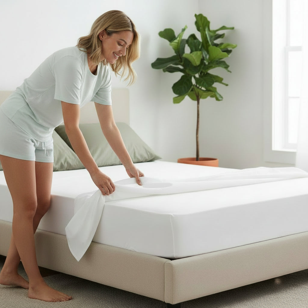 Drap-housse 100 % coton doux et respirant avec élastiques