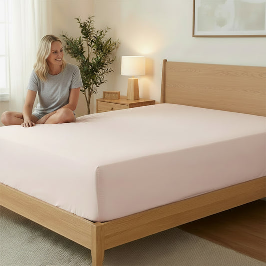 Drap-housse 100 % coton doux et respirant avec élastiques