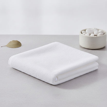 Lot de 5 Serviettes Carrées 100% Coton Blanc - Idéales Maternelle & Hôtel