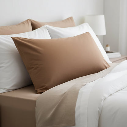 Taie d’oreiller en coton doux adaptée à la maison et à l’hôtel