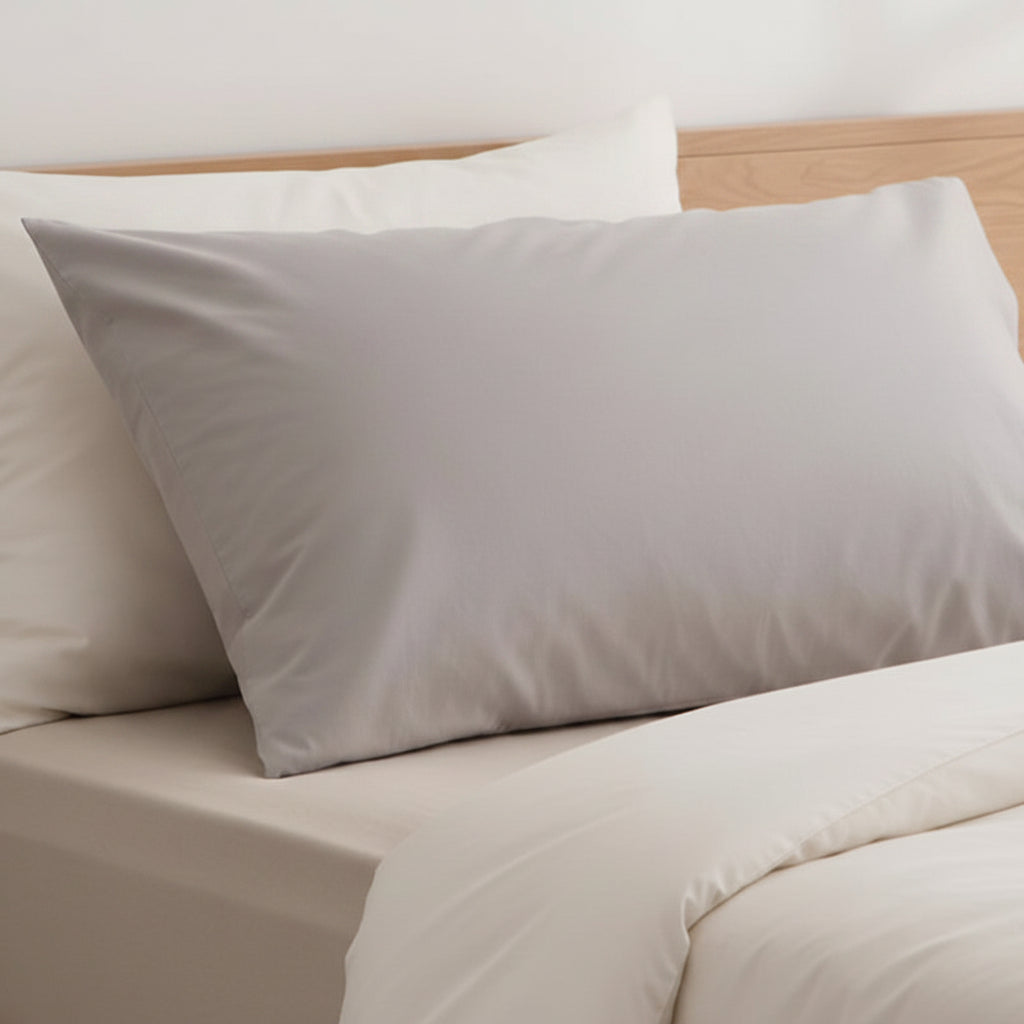 Taie d’oreiller en pur coton respirant pour un sommeil confortable
