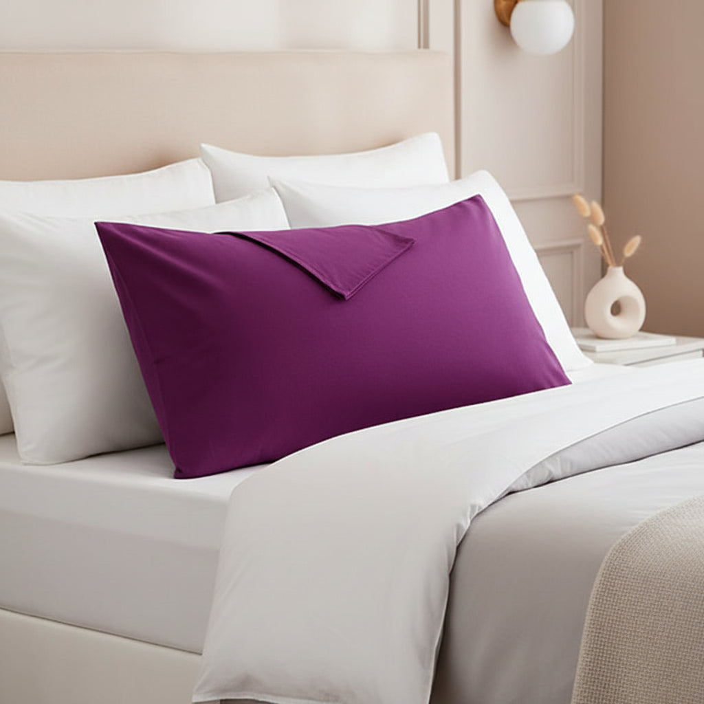 Taie d’oreiller en coton avec finition soignée pour la chambre